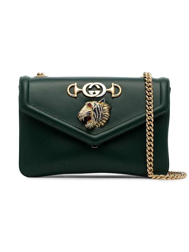 green Rajah leather cross-body bag