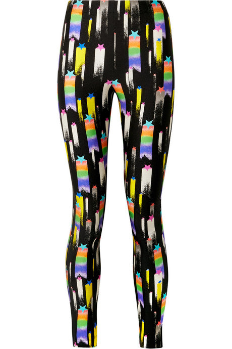 Printed stretch-jersey leggings