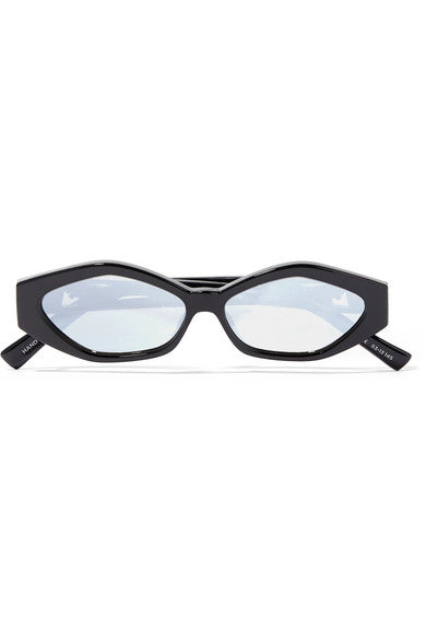 + Jordan Askill Petit Panthère cat-eye acetate and silver-tone sunglasses