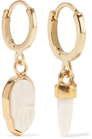 Gold-tone horn earrings