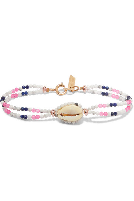 Bead and shell bracelet