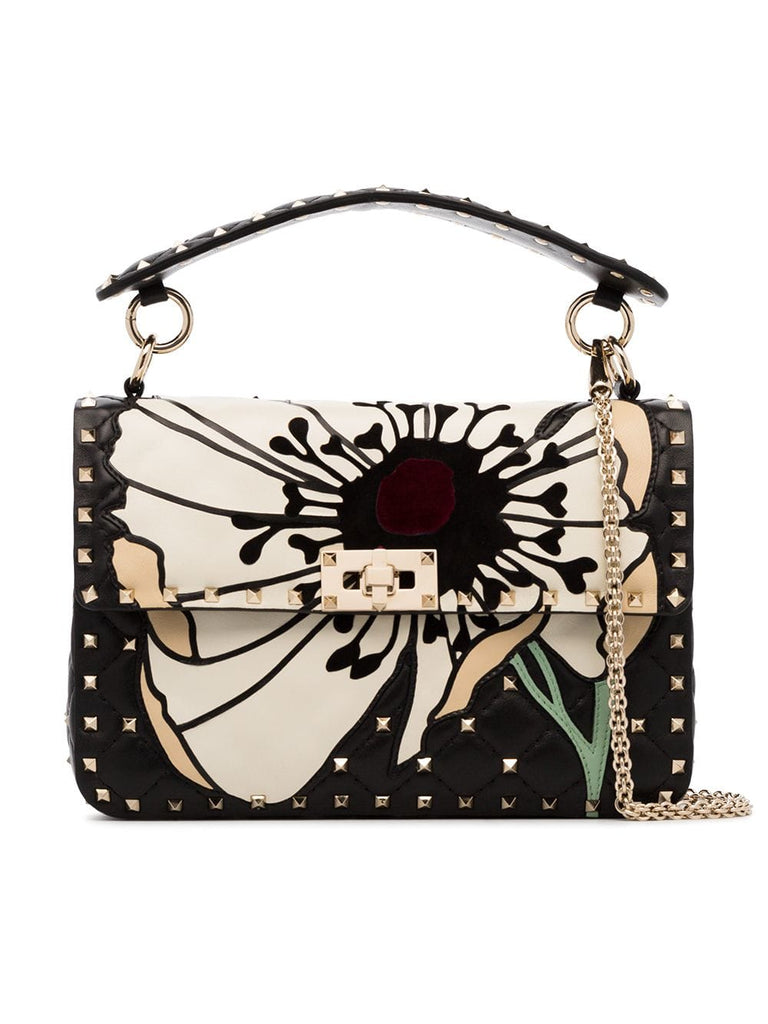 Valentino Garavani medium Rocktud Spike flower shoulder bag