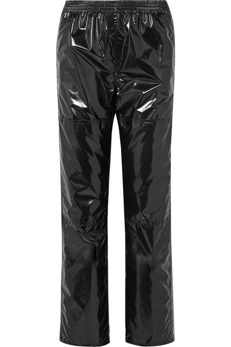 Vinyl track pants