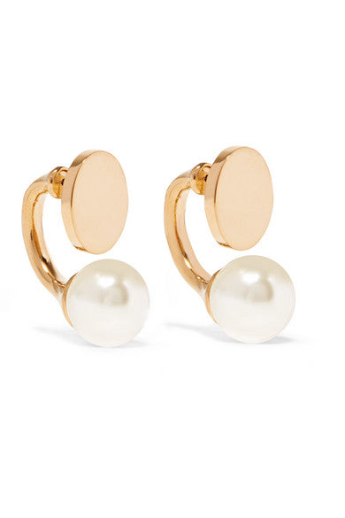 Darcy gold-tone Swarovski pearl earrings