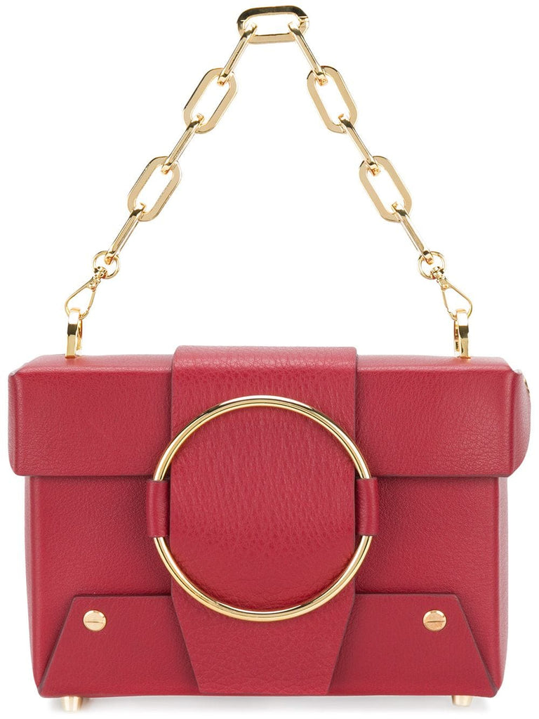 ruby red asher leather crossbody bag