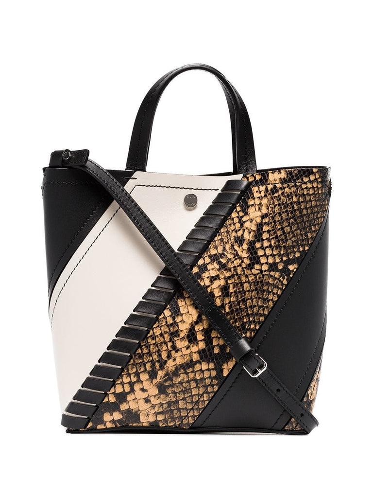 Embossed Lizard Small Hex Tote