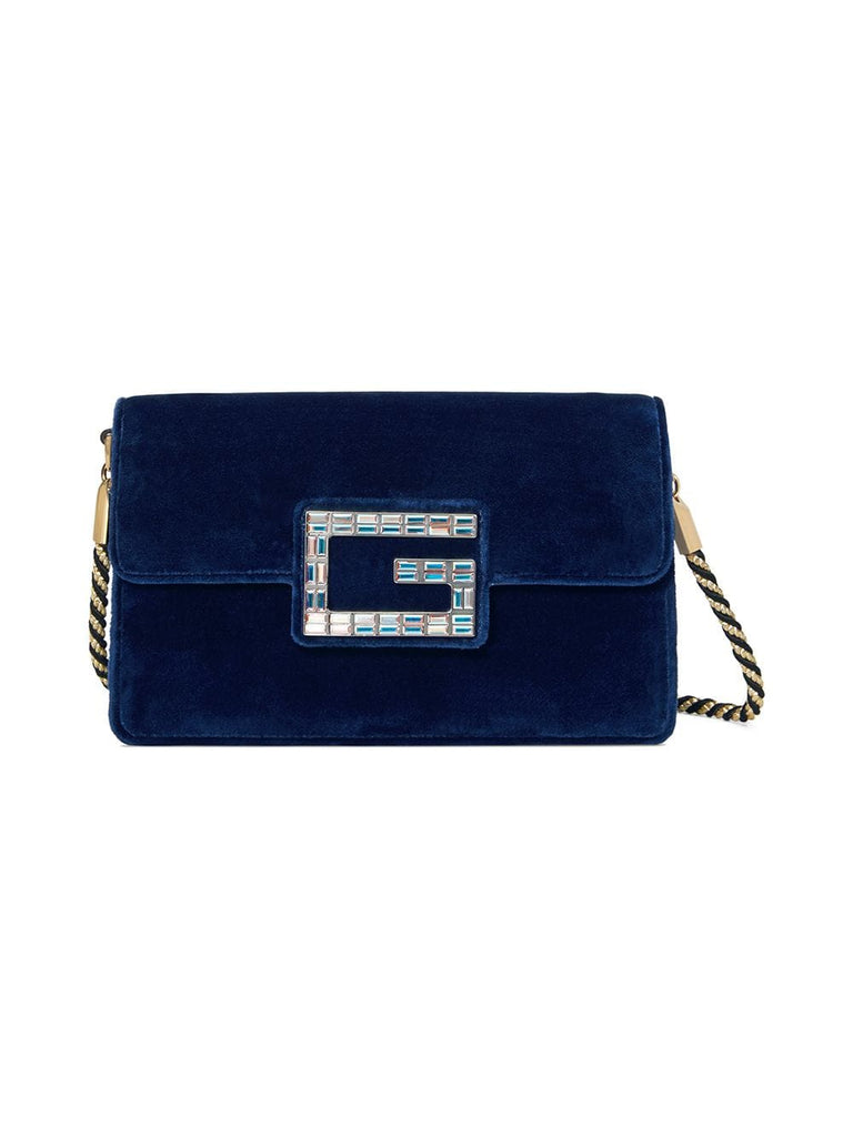 blue Shoulder bag with Square G