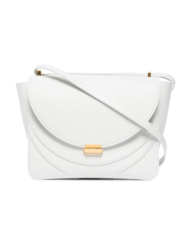 White Luna Leather Shoulder Bag