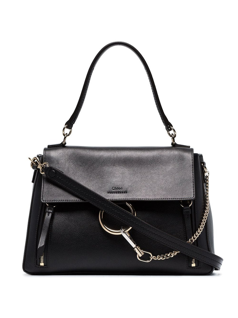 black Faye Day medium leather shoulder bag