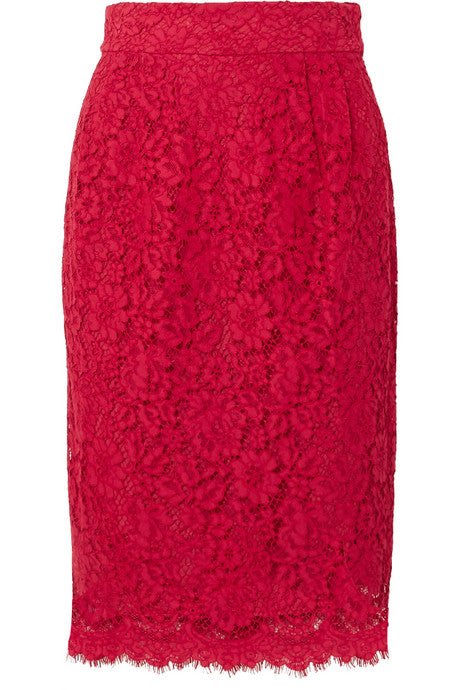 Lace pencil skirt