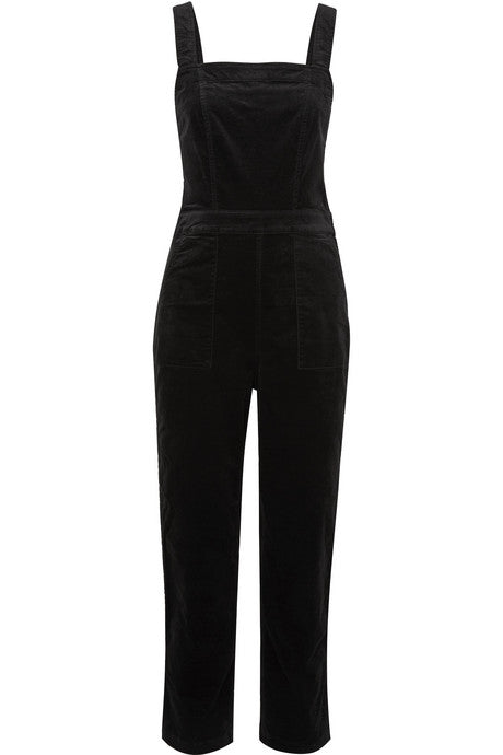 Cotton-blend velvet jumpsuit