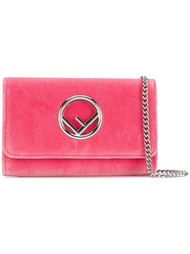 candy pink velvet wallet on chain mini bag