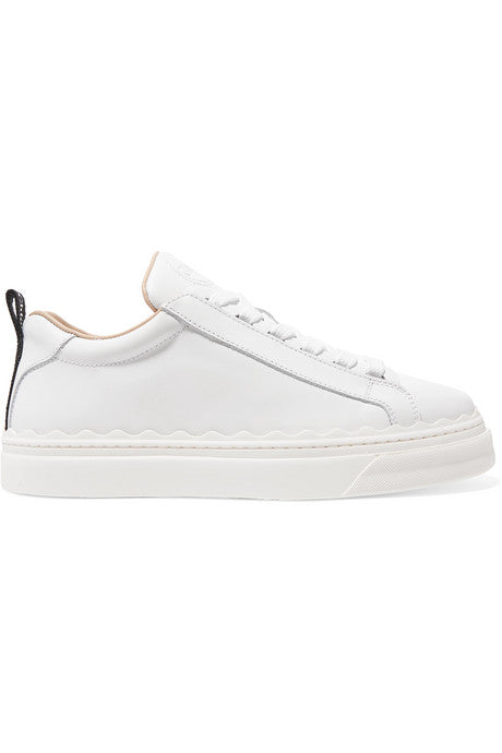 Lauren scalloped leather sneakers