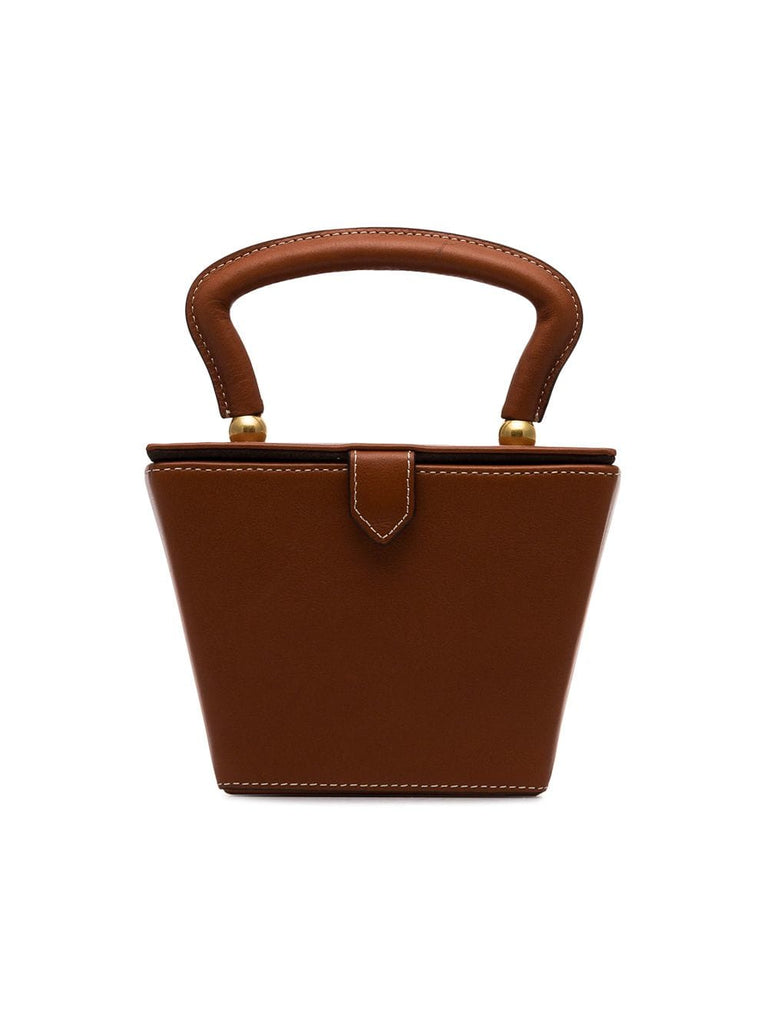 brown Sadie mini structured leather bag