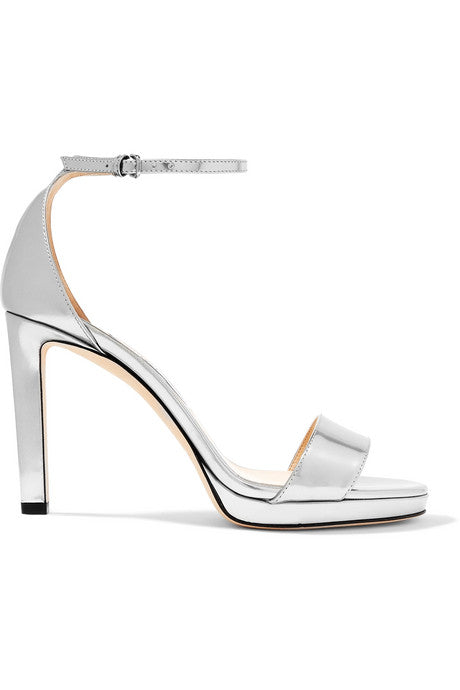 Misty 100 metallic leather platform sandals