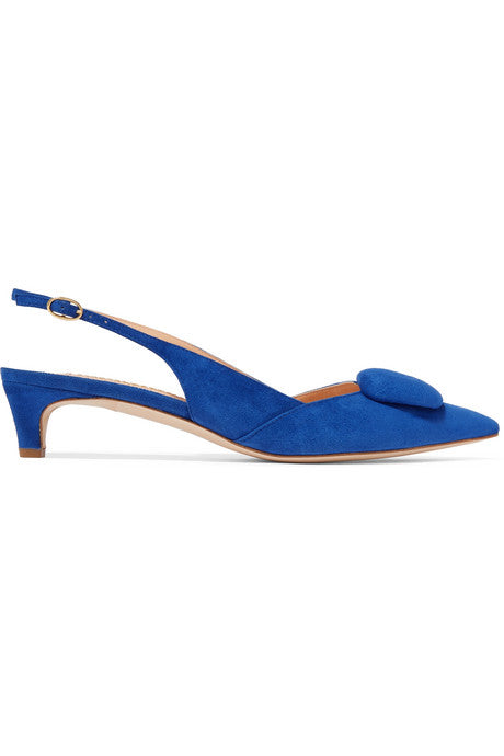 Misty suede slingback pumps