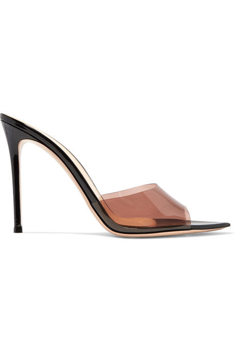 Alise 105 PVC and patent-leather mules