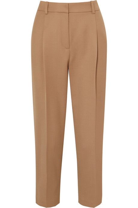 Pleated twill pants