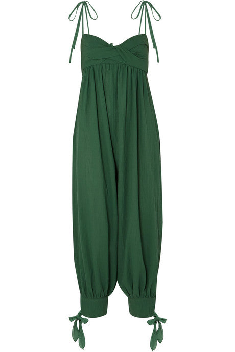 Reed twist-front tie-embellished cotton-gauze jumpsuit