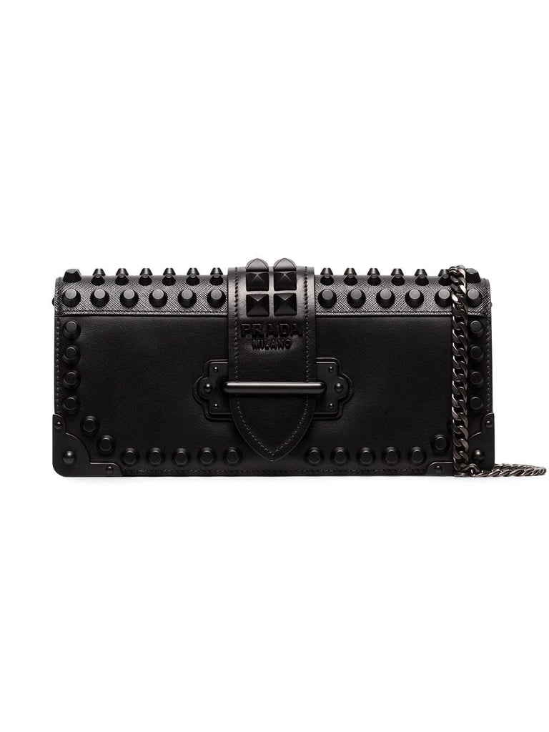 Black Cahier studded leather bag