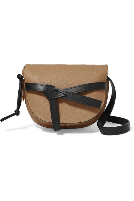 Gate small textured-leather shoulder bag