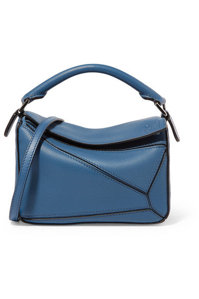 Puzzle mini textured-leather shoulder bag