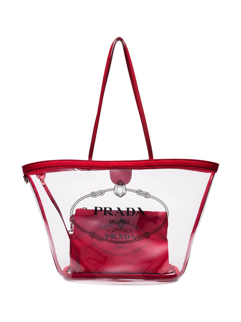 Transparent logo tote