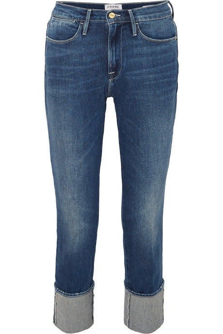 Le High Big Cuff straight-leg jeans