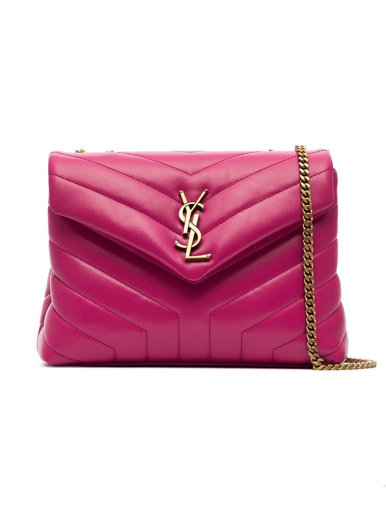 Pink Loulou Quilted Leather Shoulder Bag