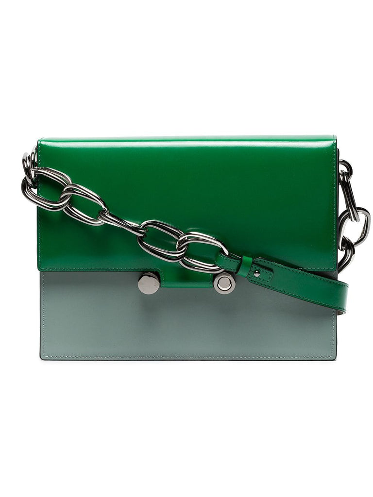 green Caddy leather shoulder bag