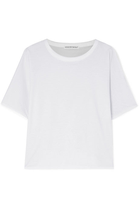 Reversible stretch-cotton jersey T-shirt