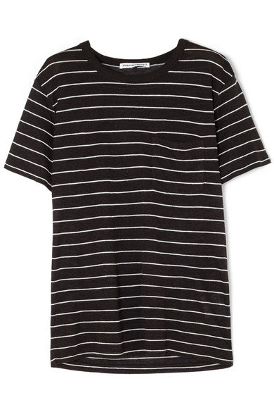 Striped slub jersey T-shirt