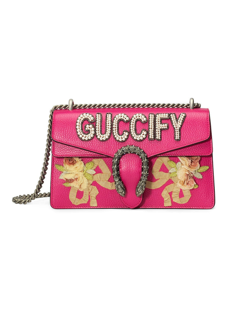 Pink Guccify Dionysus Small shoulder bag