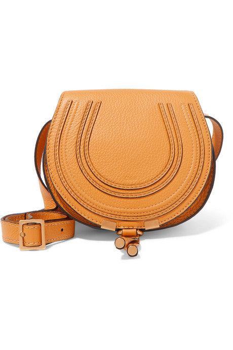 Marcie mini textured-leather shoulder bag