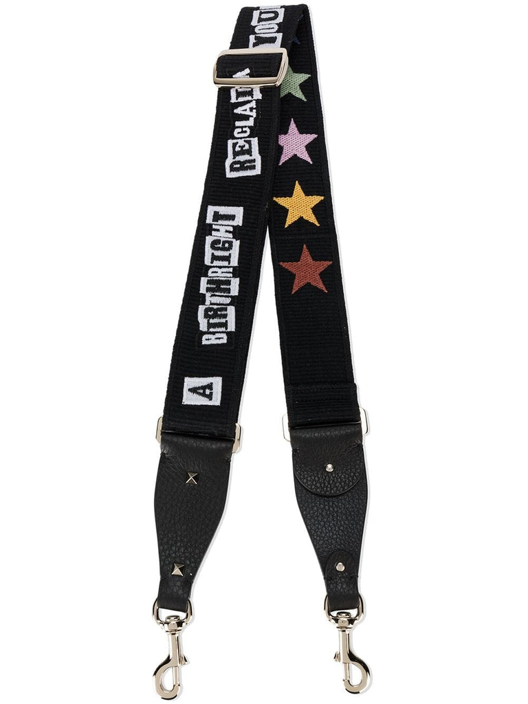 black Garavani Rockstud guitar bag strap