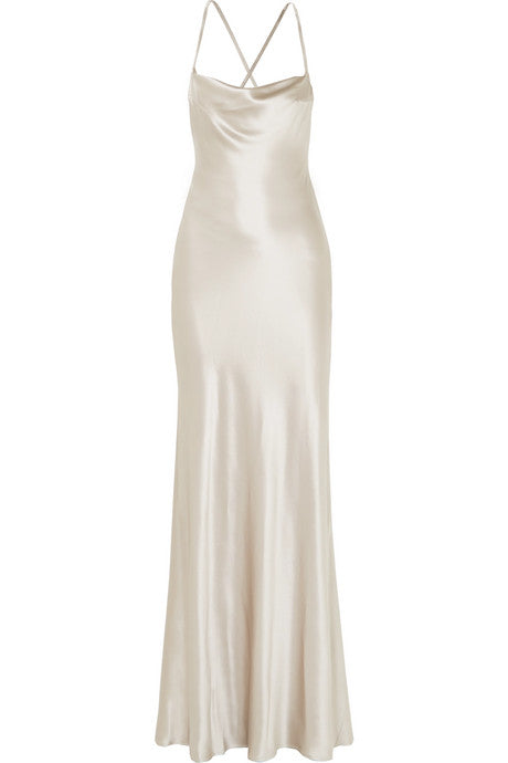 Whiteley silk-satin gown