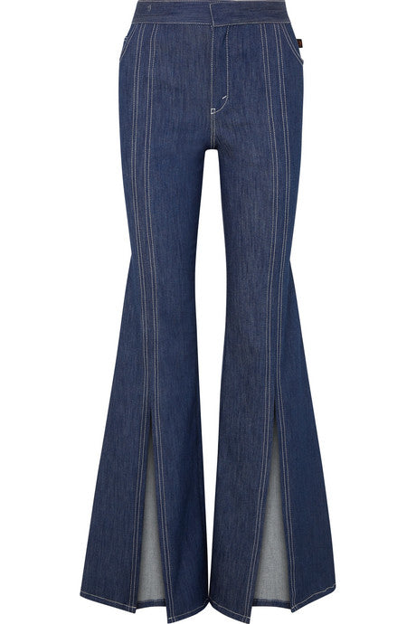 High-rise flared jeans