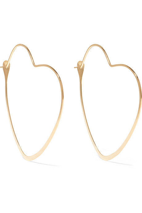 14-karat gold hoop earrings