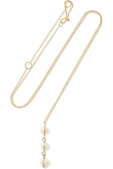 14-karat gold pearl necklace