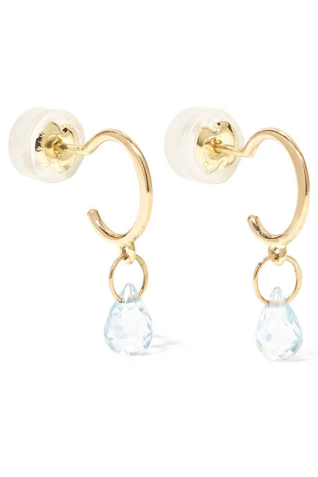 14-karat gold topaz earrings