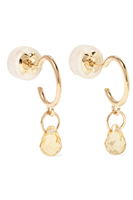 14-karat gold citrine earrings