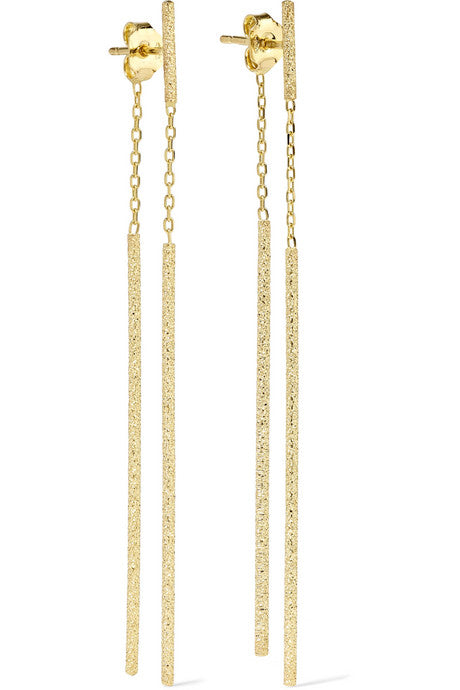 Double Magic Wand 18-karat gold earrings