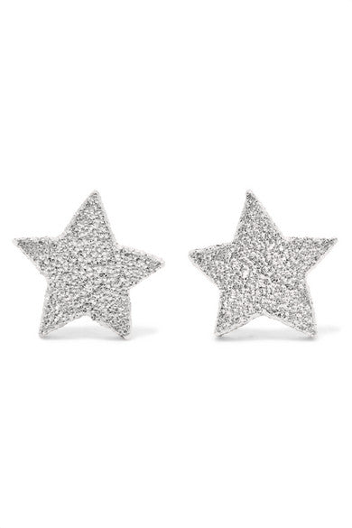 Superstellar 18-karat white gold earrings