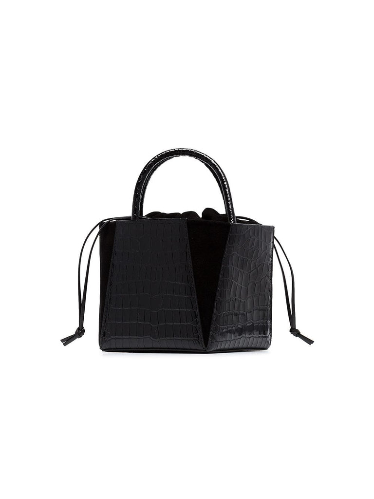 black Dorthea leather box bag