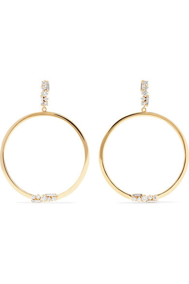 30mm 18-karat gold diamond earrings