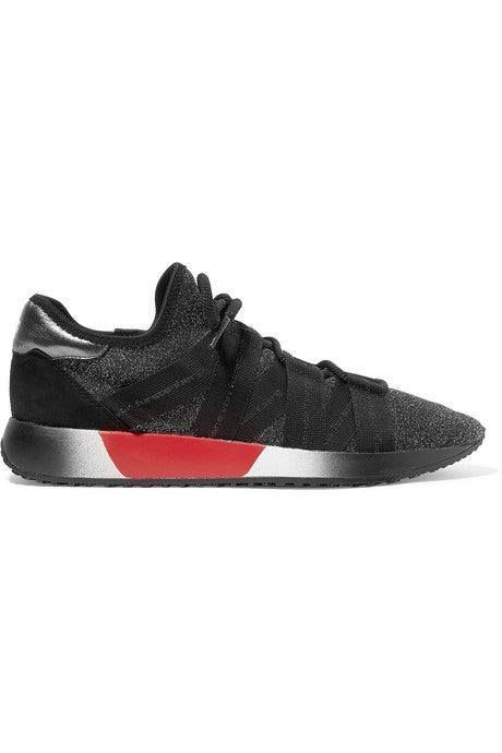 Pandora metallic stretch-knit sneakers