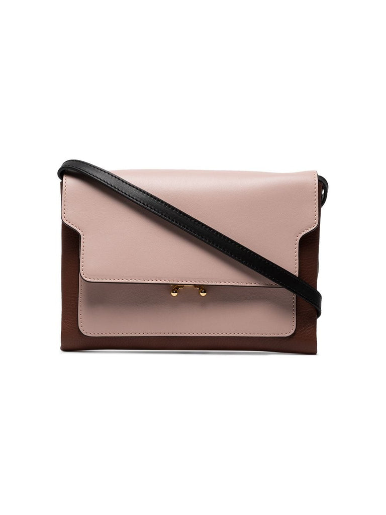 dusty pink Trunk mini leather shoulder bag