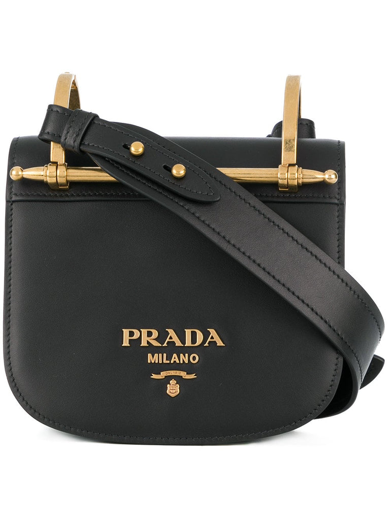 Black Pionniere Leather cross body bag