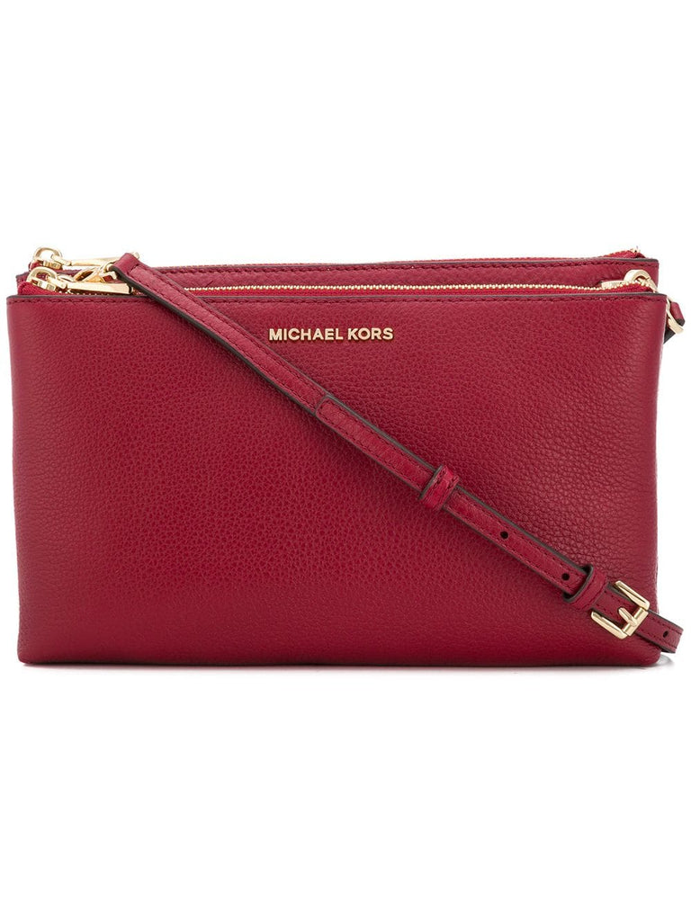 double zip crossbody bag