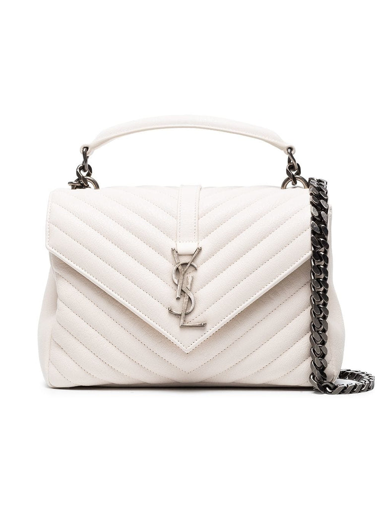 Cream Lou Lou Medium Leather Shoulder Bag